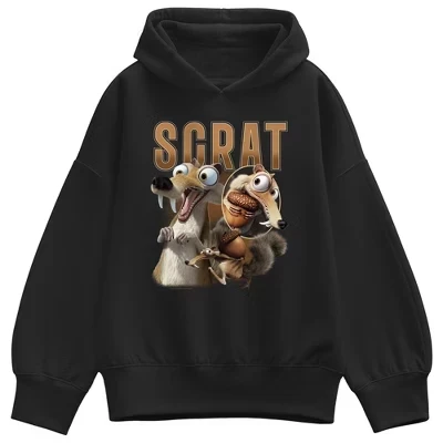 Женское флисовое худи Ice Age Scrat Acorn, черное