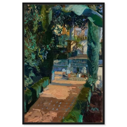 Картина Art Remedy «Вход с фонтаном», 25×38 см, черная