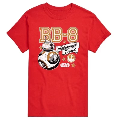 Мужская футболка с коротким рукавом и рисунком BB8, красная