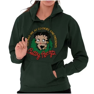 Рождественский венок Attitude Hoodie Толстовка женская Brisco Brands белого цвета