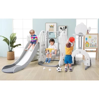 Игровой набор CuisinSmart 7 в 1 с горкой и качелями, серый
