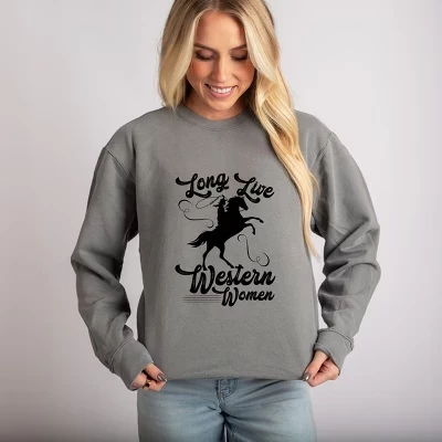 Женский свитшот Simply Sage Market, Western Women, серый