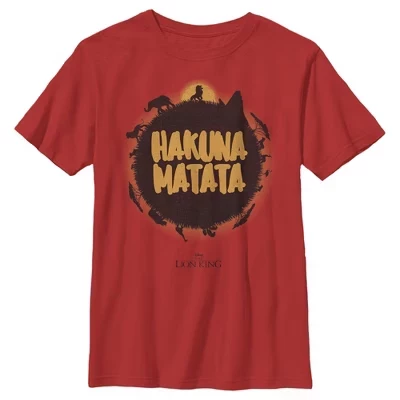 Футболка для мальчиков The Lion King Hakuna Matata, красная