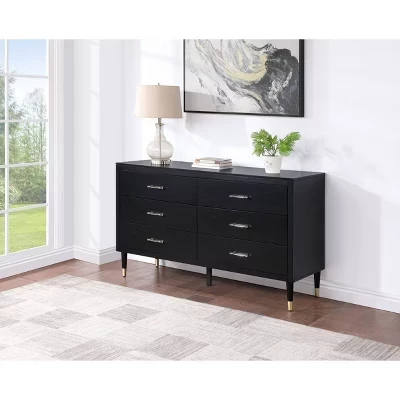 Комод Stanton Manhattan Comfort, 6 ящиков, черный