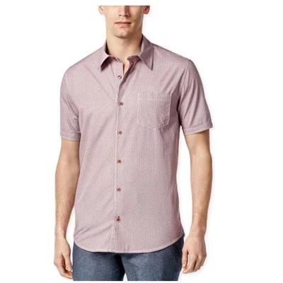 Мужская походная рубашка Rio Collection Campshirt на пуговицах красного цвета