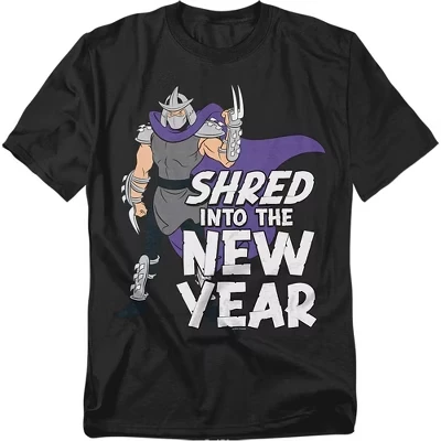 Мужская футболка Shredder Shred The New Year черного цвета