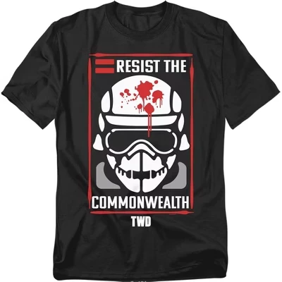 Мужская футболка The Walking Dead Resist the Commonwealth черного цвета