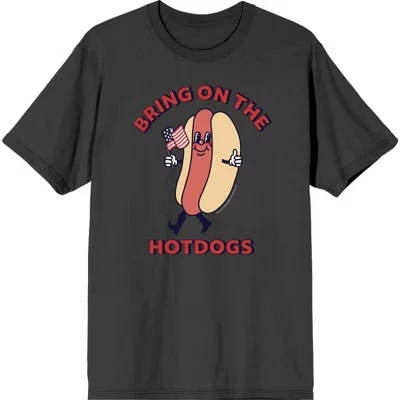 Мужская футболка Americana Bring On The Hot Dogs с коротким рукавом цвета древесного угля
