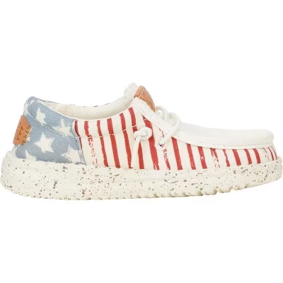 Wally Toddler – Удобная обувь для мальчиков без шнуровки с американским флагом