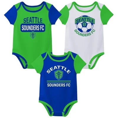 Мальчиковый комплект боди MLS Seattle Sounders, 3 шт.