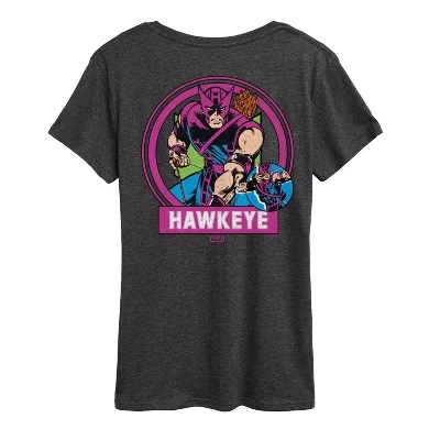Женская футболка с коротким рукавом с логотипом Hawkeye Circle и графическим рисунком heather charcoal