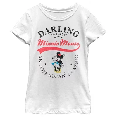 Футболка для девочки Disney Minnie Mouse Darling Yoo Hoo белая