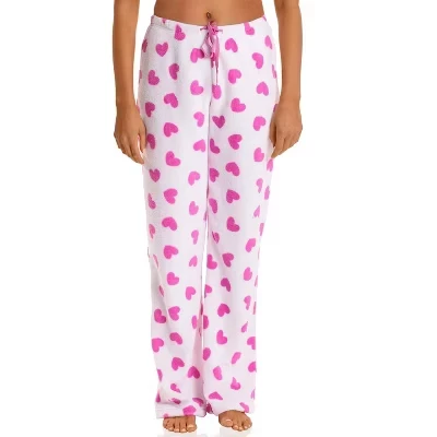 Флисовые пижамные брюки для женщин Sleepwear PJs белые