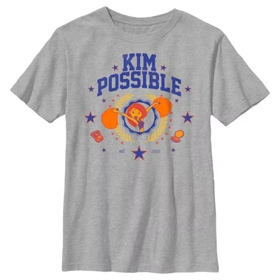 Футболка для мальчиков Disney Kim Possible, серый меланж