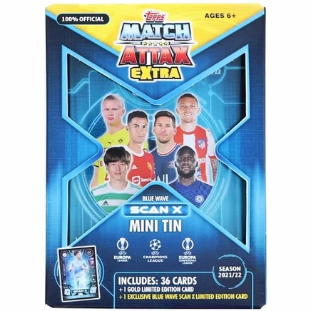Topps 2021/2022 Topps Матч Лиги чемпионов УЕФА Attax Extra Mini Tin | Blue Wave