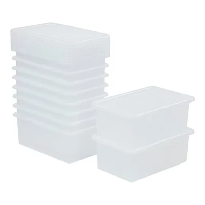 Пластиковый контейнер для хранения Cubby с крышками, многоцелевой, прозрачный, 10 предметов