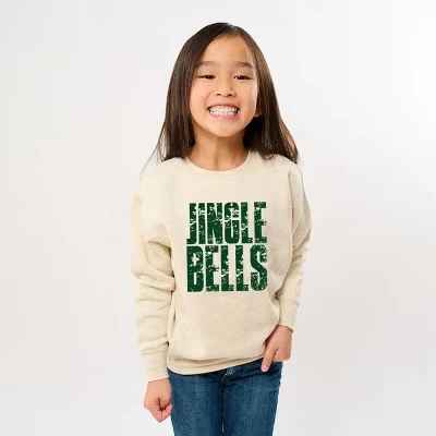 Толстовка с молодежным принтом Jingle Bells Block Distressed - natural