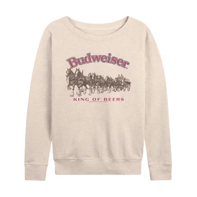 Women's -  - King  Lightweight French Terry Wide Neck Long Sleeve Graphic Shirt birch