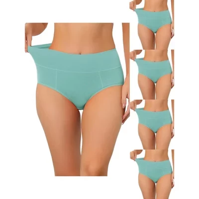 Женские трусы Allegra K, утяжка, 5 шт., зеленые