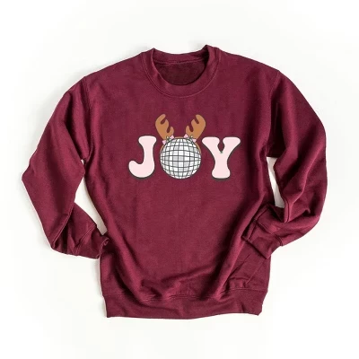 Женский свитшот Simply Sage Market Joy Reindeer, бордовый