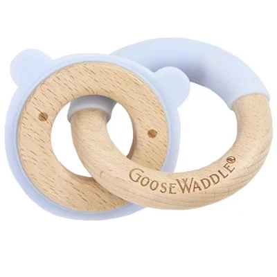 Прорезыватель GooseWaddle двойное кольцо, синий