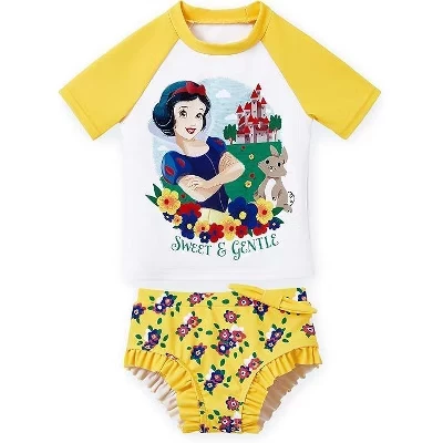 Купальник для девочек Disney Princess с рюшами, желтый