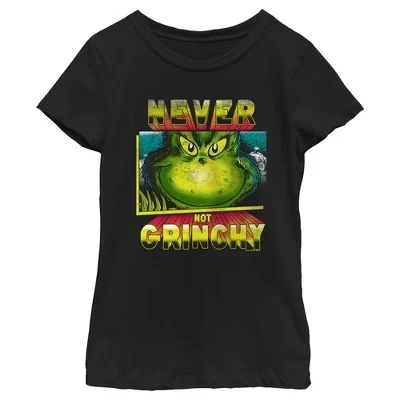 Женская футболка Dr. Seuss Distressed Never Not Grinchy черного цвета