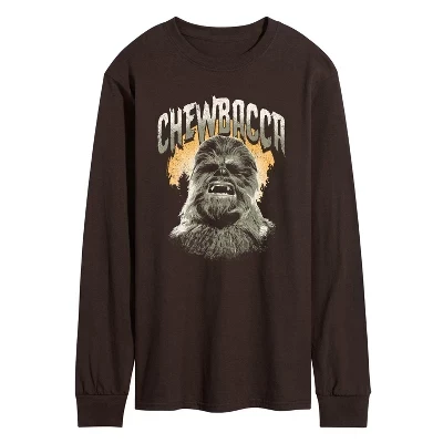 Мужской лонгслив Star Wars Chewbacca Full Moon Horror, темно-коричневый