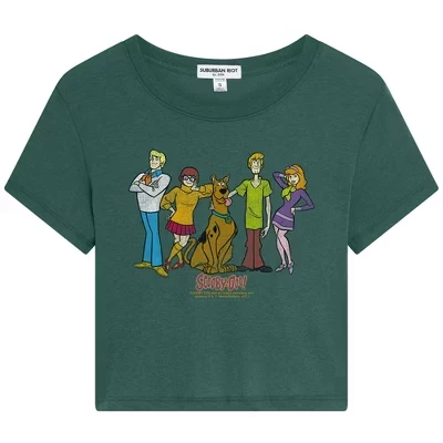 Женский кроп-топ Scooby Doo Scooby Gang Dylan, темно-зеленый