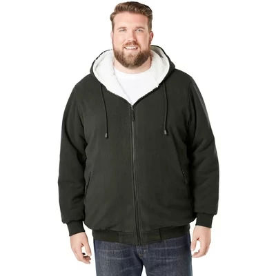 Мужское худи KINGSIZE Explorer из плюшевого флиса, зеленое