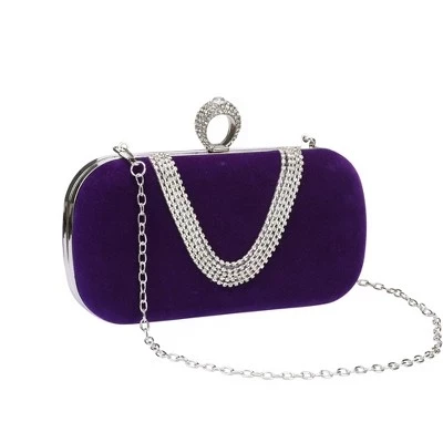 Женский клатч INSPIRE CHIC U, в стразах, фиолетовый