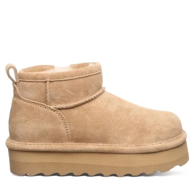Короткие молодежные ботинки BEARPAW в стиле ретро цвета кофе со льдом.
