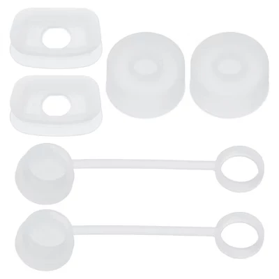 Reusable Dust-proof Silicone Spill Stopper for Straw Cup 6 Pcs clear