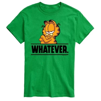 Мужская футболка Garfield Whatever, зеленая