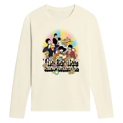 Мужской лонгслив The Beatles Submarine Flowers, натуральный