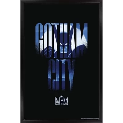 DC Batman: Крестоносец в плаще - Готэм Сити, Настенный плакат в рамке, черный