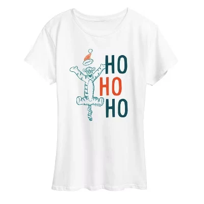 Женская футболка Winnie the Pooh Tigger Ho Ho Ho, белая