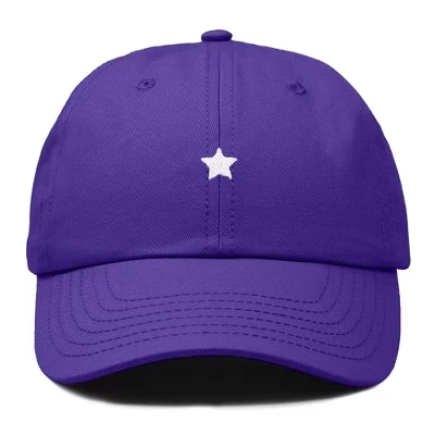 Вышитая хлопчатобумажная шапочка Lil Star Outdoor Dad Hat женская фиолетовая