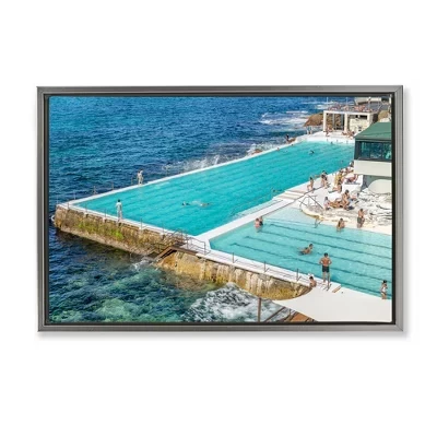 Панно на холсте Stupell Industries «Bondi Icebergs», серое