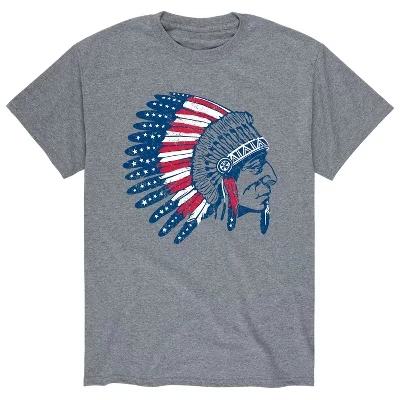 Мужская футболка с коротким рукавом Americana Indian Head с графическим рисунком athletic heather