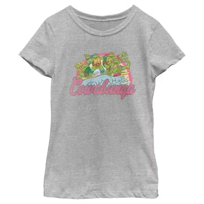Потертая розовая футболка Cowabunga для девочек athletic heather