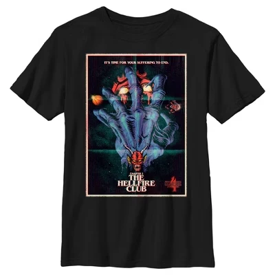 Футболка для мальчиков Stranger Things «Клуб», черная