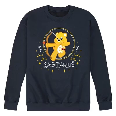 Мужская флисовая толстовка Sagittarius Funshine Bear с рисунком медведя Стрельца, синяя