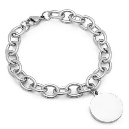Женский браслет Steeltime из нерж. стали, круглая подвеска
