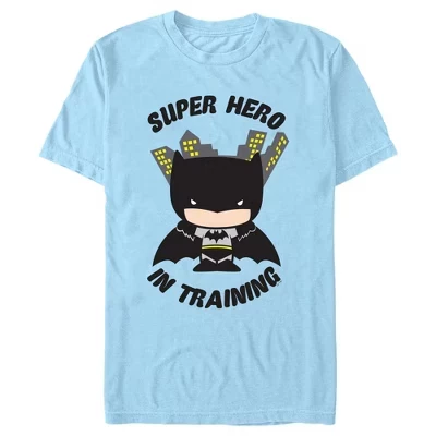 Мужская футболка Batman Chibi Super Hero in Training светло-голубого цвета