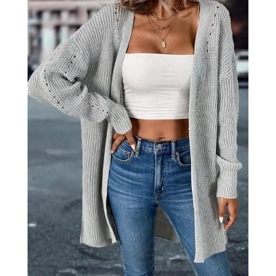 Женский кардиган Yesfashion оверсайз, серый