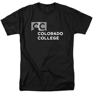 Мужская футболка с официальным логотипом Colorado College Circle черного цвета