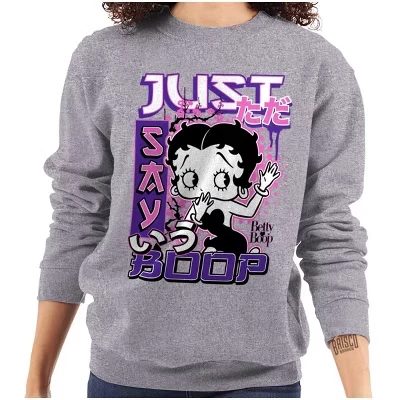 Женский свитшот Brisco Brands Betty Boop, серый
