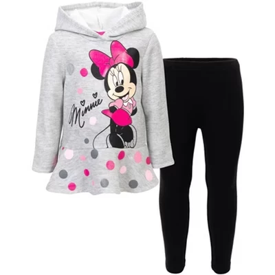 Девочкам комплект Disney Minnie Mouse худи и леггинсы, серый