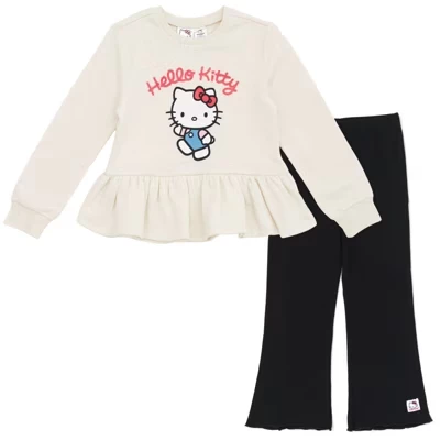 Девочковый комплект Hello Kitty свитшот и лосины, разноцветный